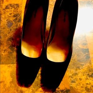 marc fisher black ultra-high heel leather shoes